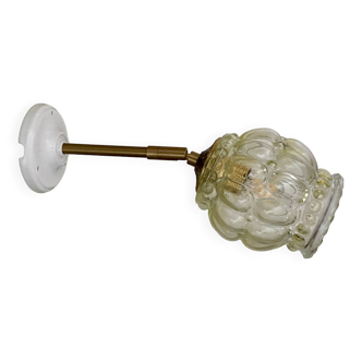 Vintage amber glass globe wall light