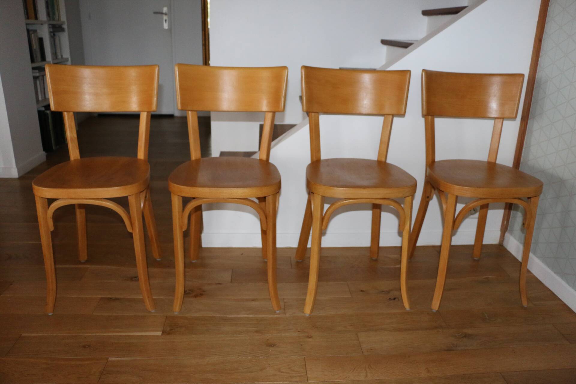 Set of 4 Baumann No. 30 chairs with wide back