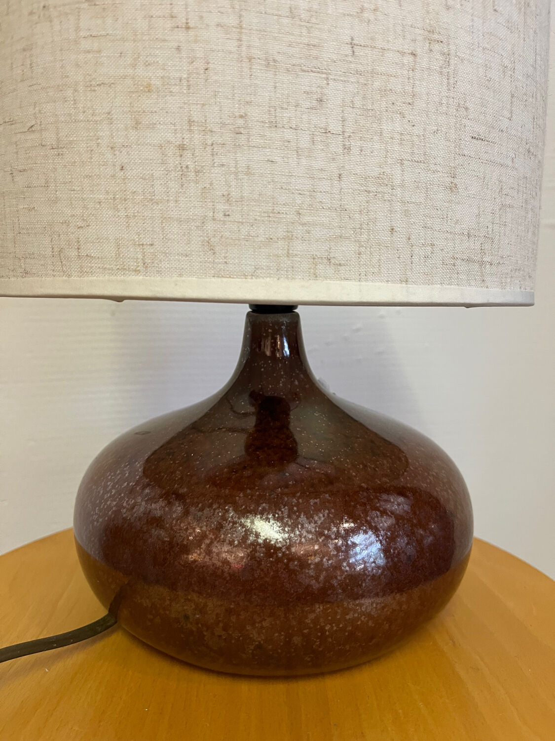 Vintage stoneware floor lamp