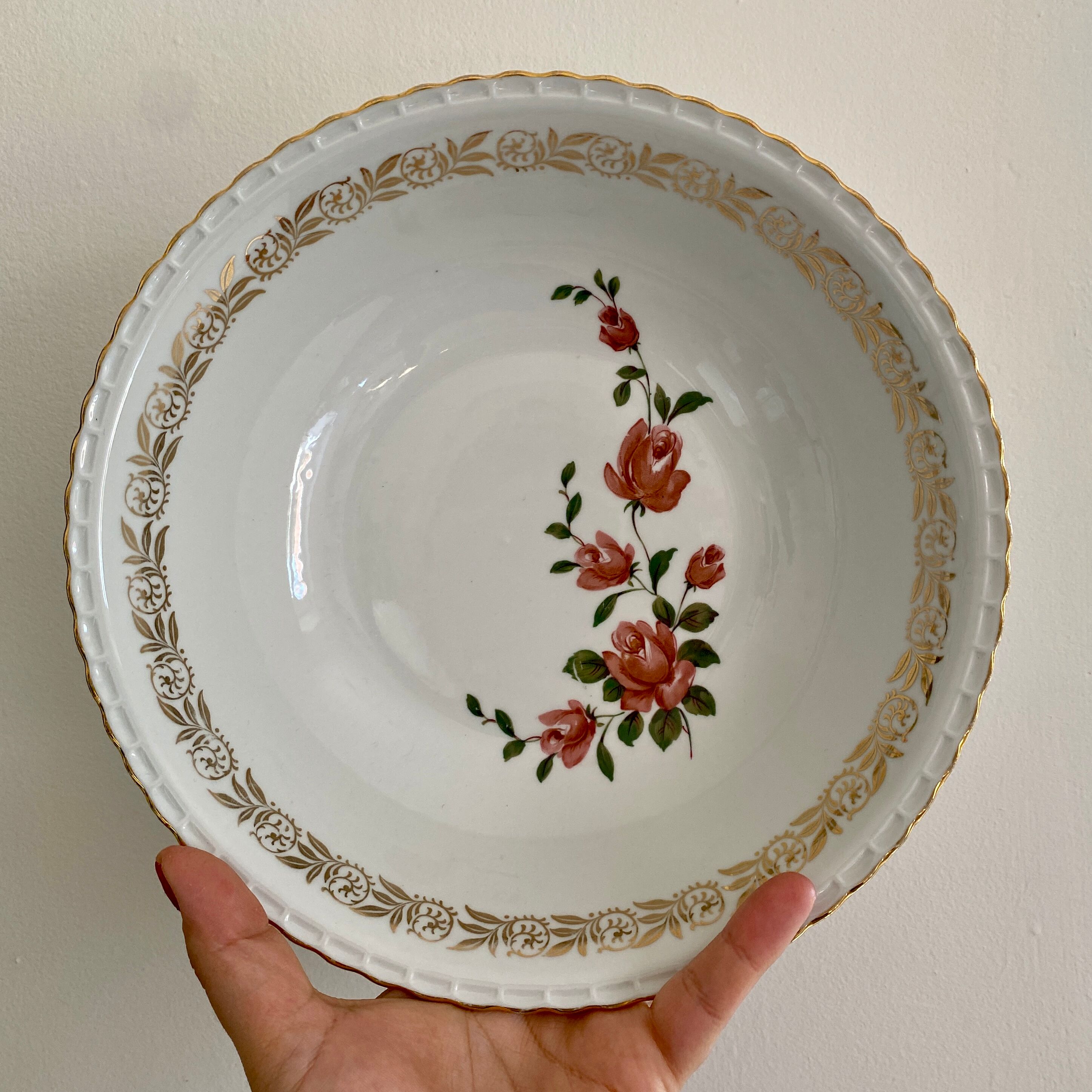 Dessert service or fruit salad in French porcelain