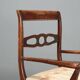 Fauteuil ancien en hêtre teinté acajou, Italie, XXe siècle
