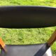 Set of 4 Scandinavian chairs from the 60s in black skai