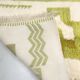 Tapis berbère Beni Ouarain écru à motifs verts 2,48x1,67m