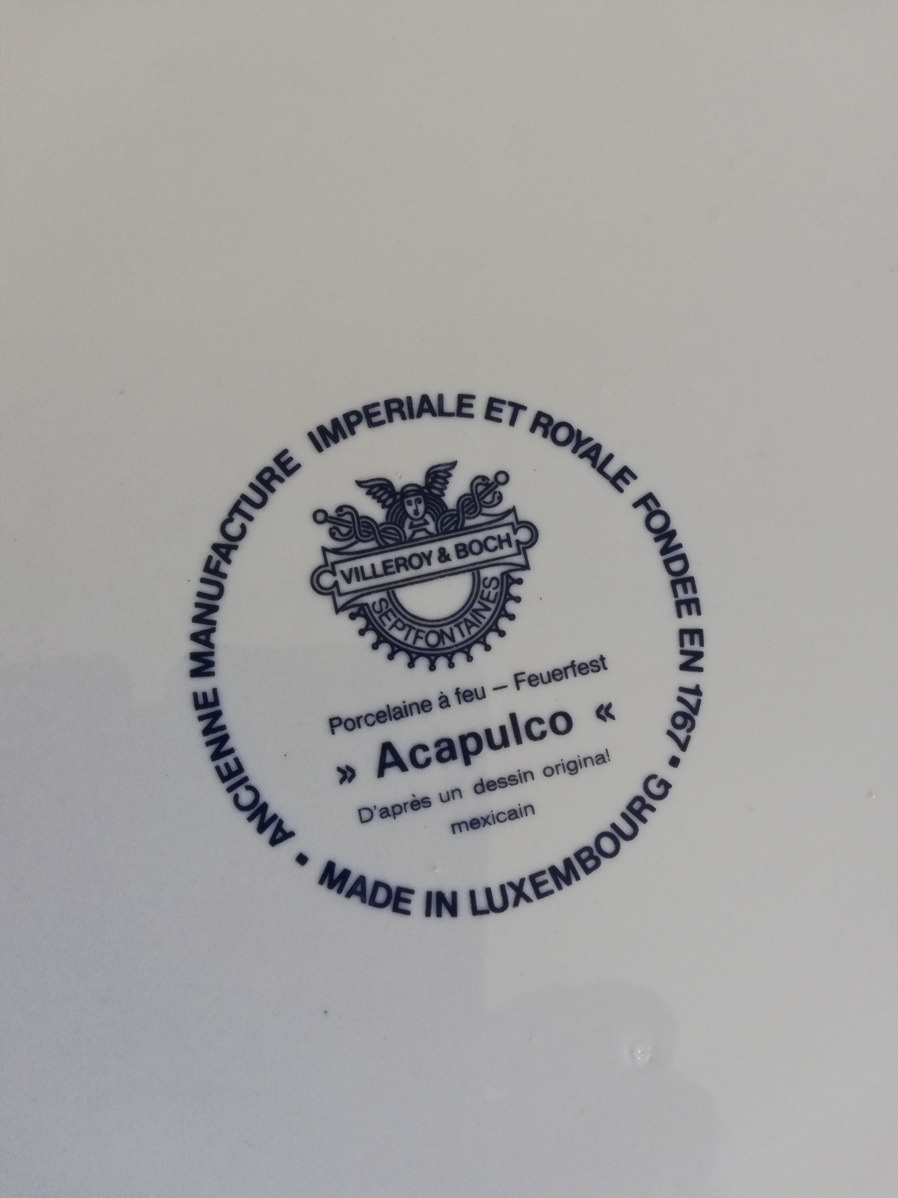 8 plates to Acapulco from Villeroy and Boch 1960 compartments