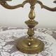 2 Light French Vintage Brass Boulotte Table Lamp With Cream Pleated Shade 5