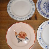 Set of 12 different flat plates