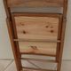4 vintage varnished wooden folding chairs - Seats completely restored.