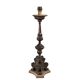 Antique candelabrum converted into a lamp, 18th-19th century.