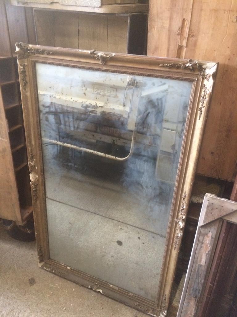 Miroir doré ancien de cheminée belle patine du temps 95x152cm