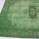 Tapis vintage 5x8 nuances de vert, 155x238 cm