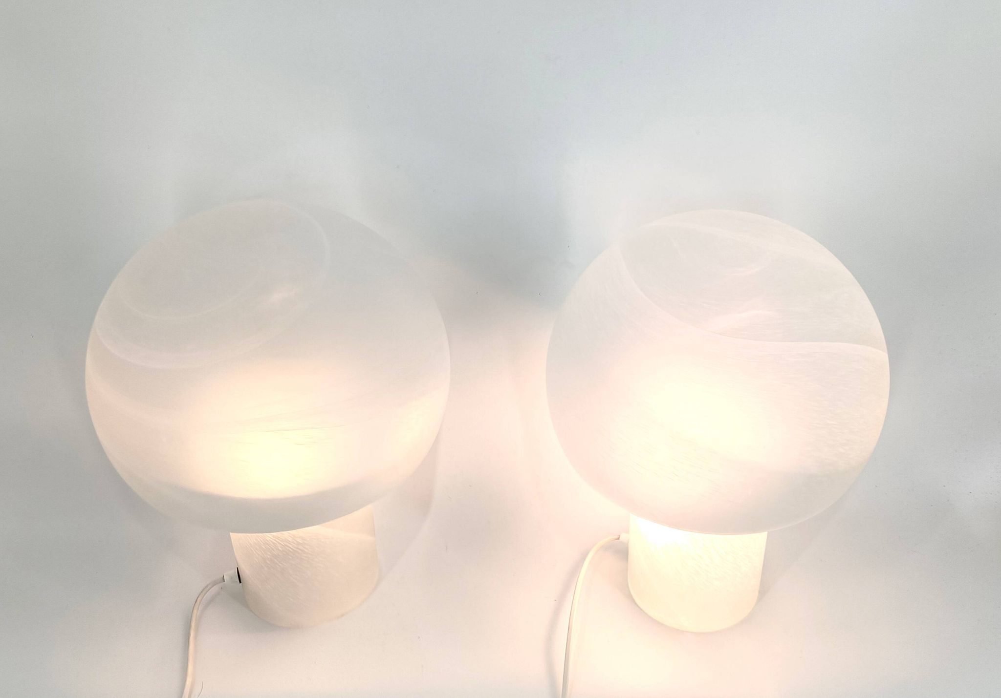 Paire de lampes de table champignons par Peil & Putzler, années 1970
