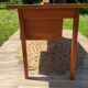 Scandinavian minimalist desk with compass feet