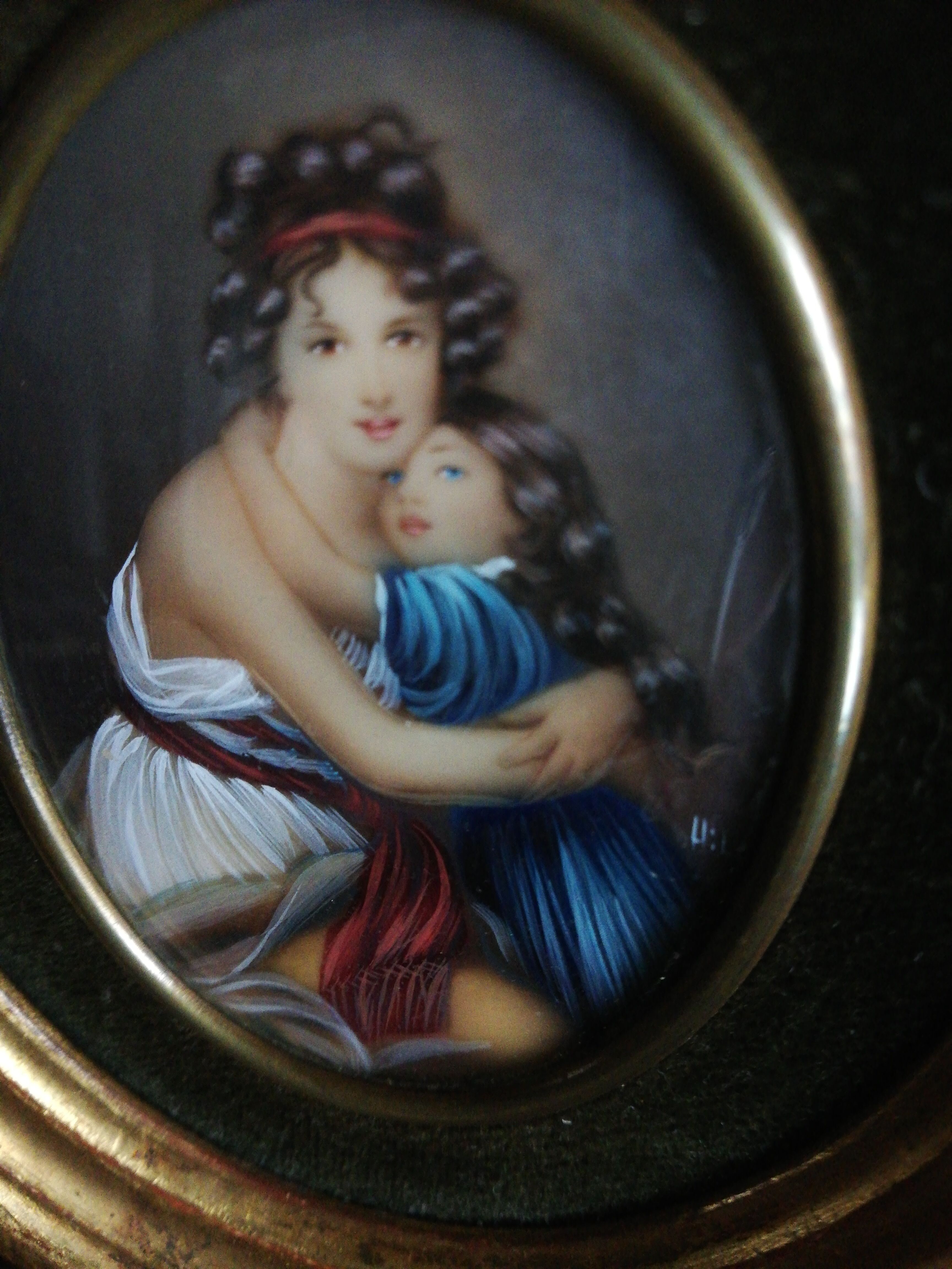 Miniature medallion painting Hil