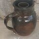 Carafe rafraîchissoir en céramique émaillée et bouchon en liège vintage