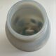 Blown opaline glass vase with coloured inclusions