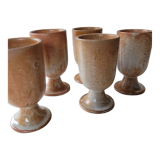Lot of 5 stoneware mazagrans