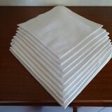 9 cotton napkins damask with flowers 48 x 48 cm