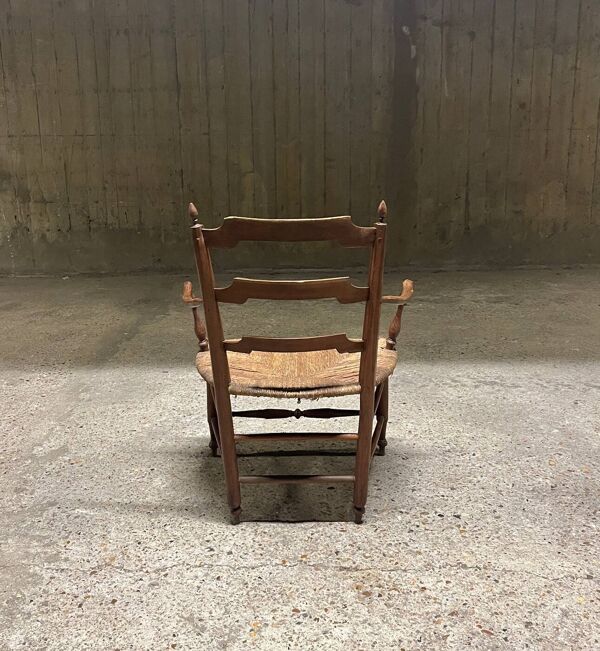 Fauteuil provençal, assise en paille