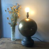 Brass and wood lamp foot