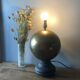 Brass and wood lamp foot