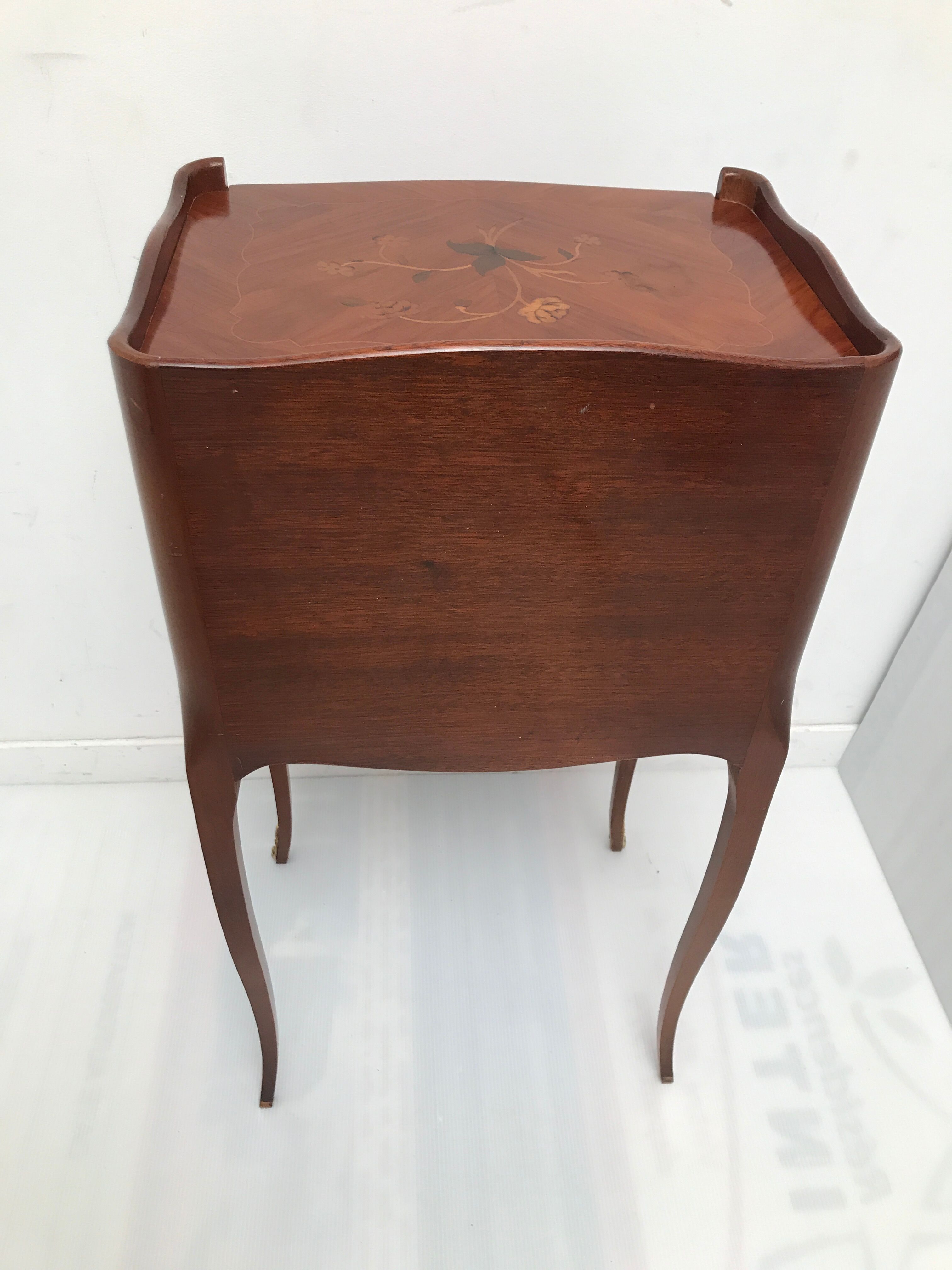 vintage louis XV style rose wooden table