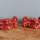 Bougeoirs en céramique artisanale bordeaux