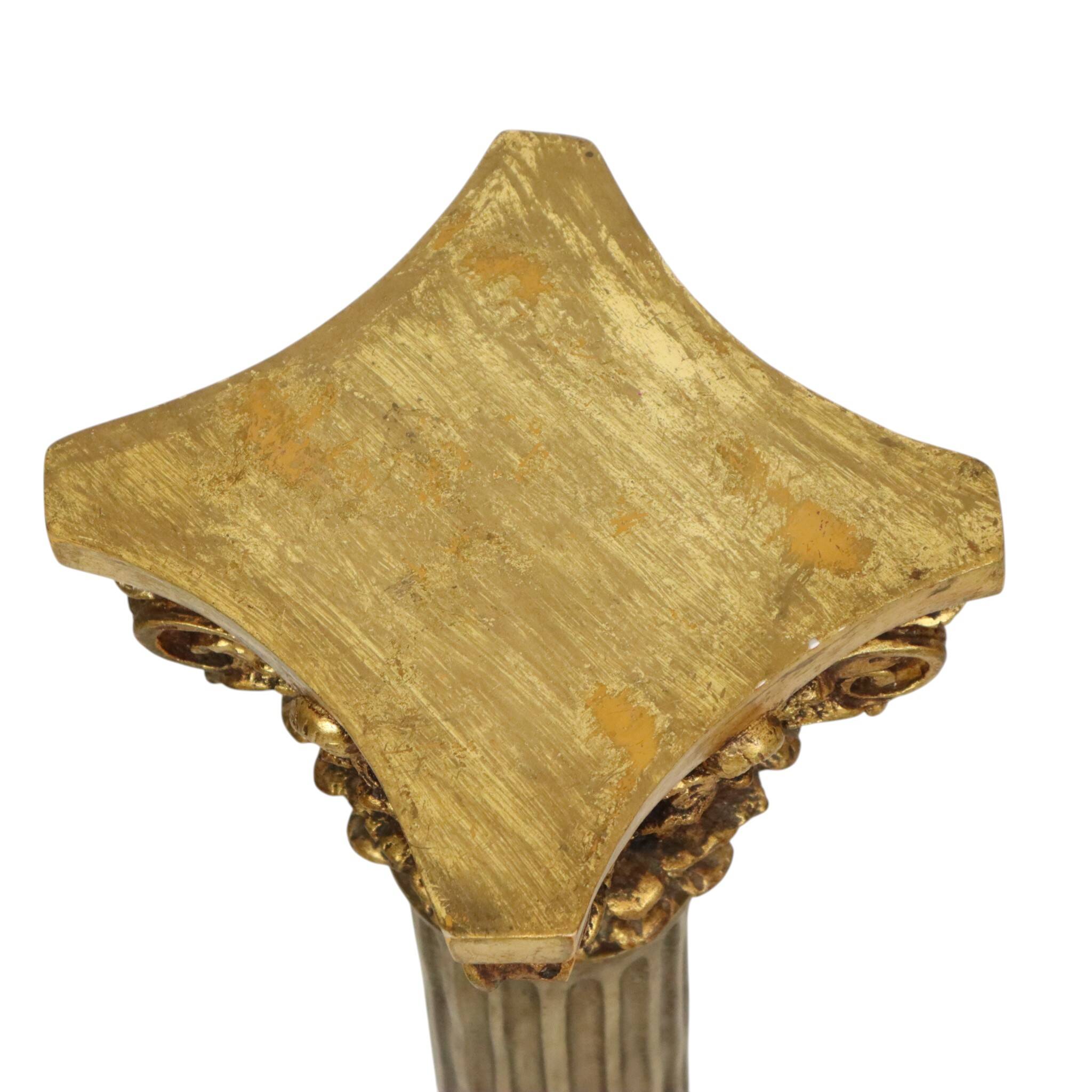 Classical Gold Column Resin Pillar Baroque Style 20th Century
