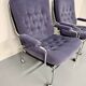 Paire de fauteuils lounge roulette design scandinave Bruno Mathsson