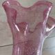 Bubble pink glass corolla vase