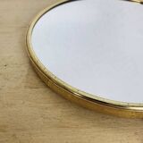 "Elite" double-sided gold-plated metal barber mirror