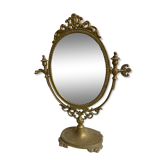 Brass table psyche mirror  27x40cm
