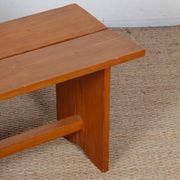 Vintage pine bench, 20th-century work.