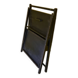 Ebonized Wooden Folding Side Table/Etagère, Mid 20th Century