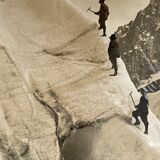 Old photography stereo, stereograph, luxury albumine 1903 Savoy Alps, Switzerland