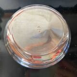 Gallia Art Deco glass and silver metal flower stand