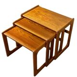 60s 70s Teak Nesting Tables side tables by Salin Nybor Denmark Design