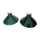 Lot 2 abat jour verre opaline vert