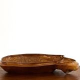 Vide poche, en bois massif et dense, artisanat suédois, années 30-50.