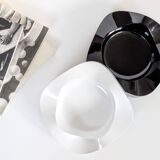 Paire de vide-poche Space Age | Noir et blanc | Walter Zeischegg pour Helit