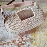 Rattan messenger bag