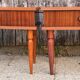 Pair of modernist bedside tables in wood, 1950s