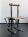 Brutalist wrought iron magazine rack with shelf, 1950s