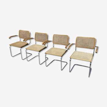 Set of 4 Cesca chairs model B64 Cesca Marcel breuer