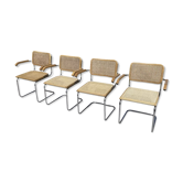 Set of 4 Cesca chairs model B64 Cesca Marcel breuer