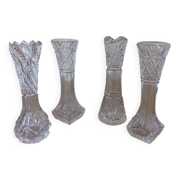 Cut glass vases.