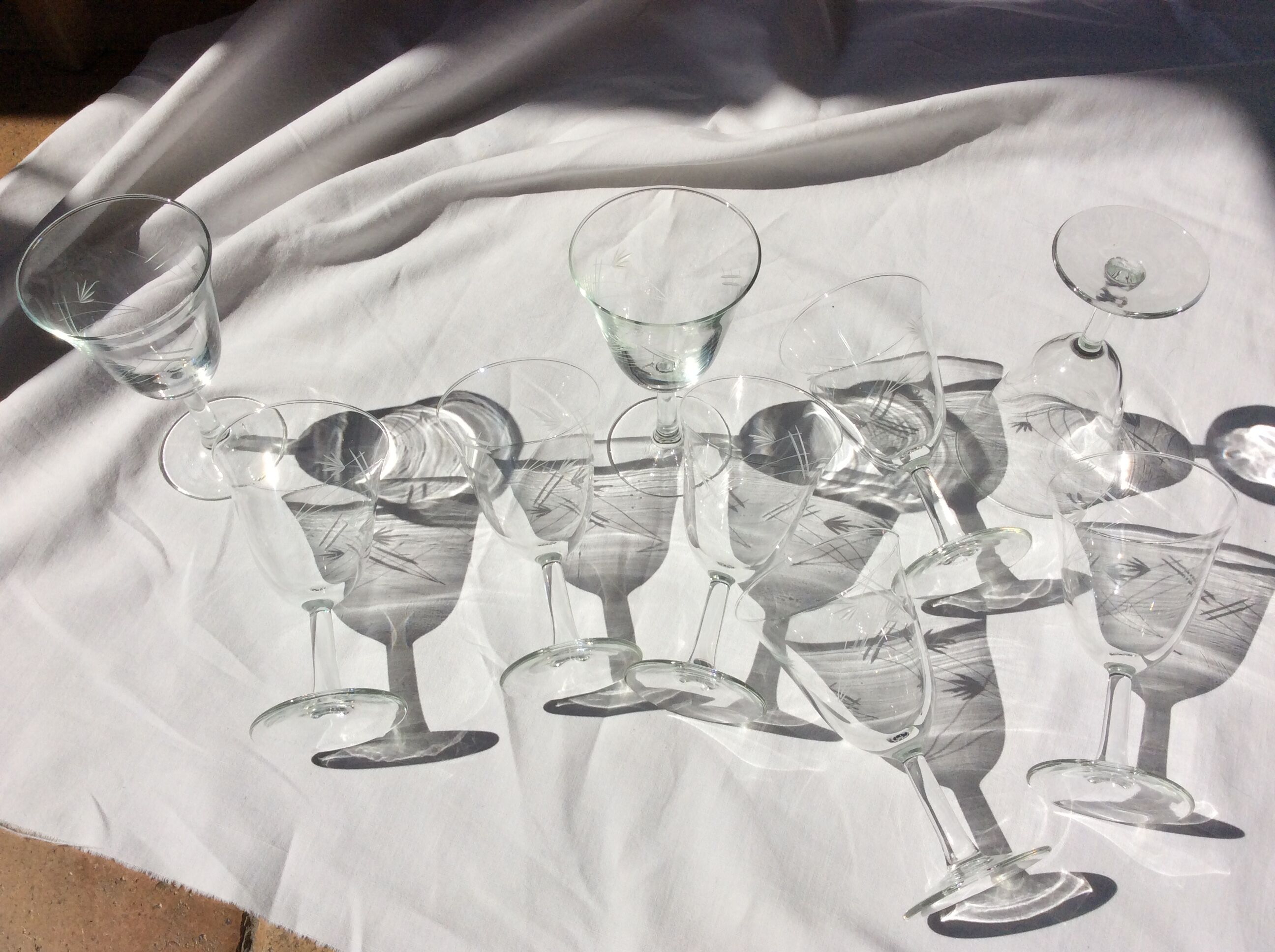 10 engraved foot glasses