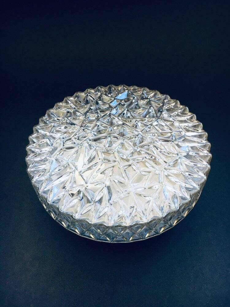 German wall lamp in crystal glass by Bur Leuchten, 1960s