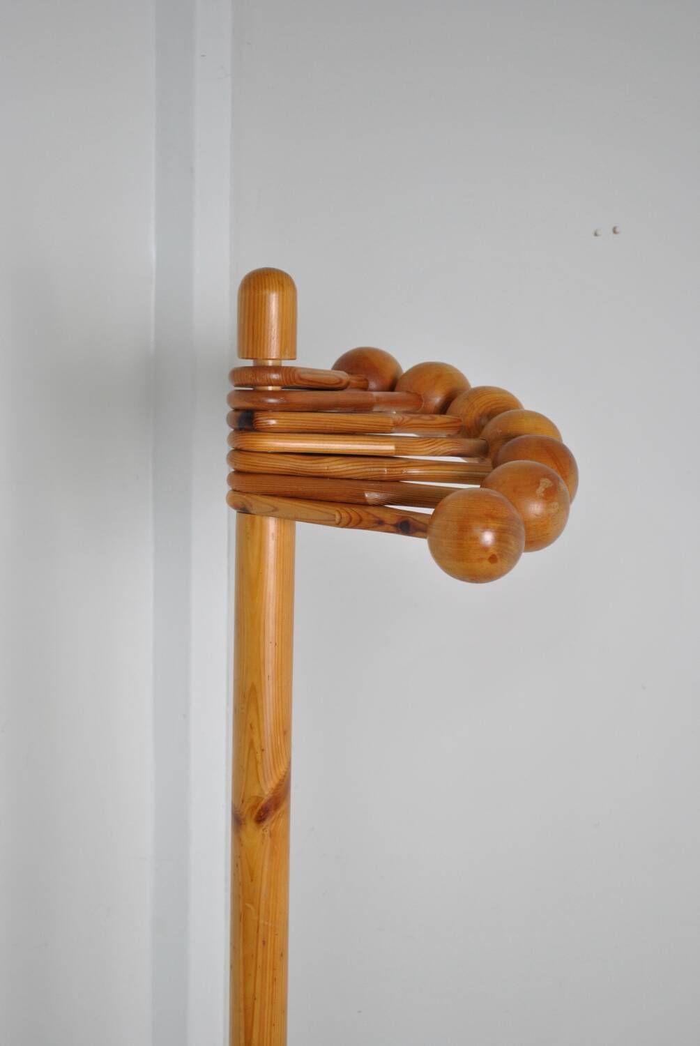 Pine coat rack from the 1970s