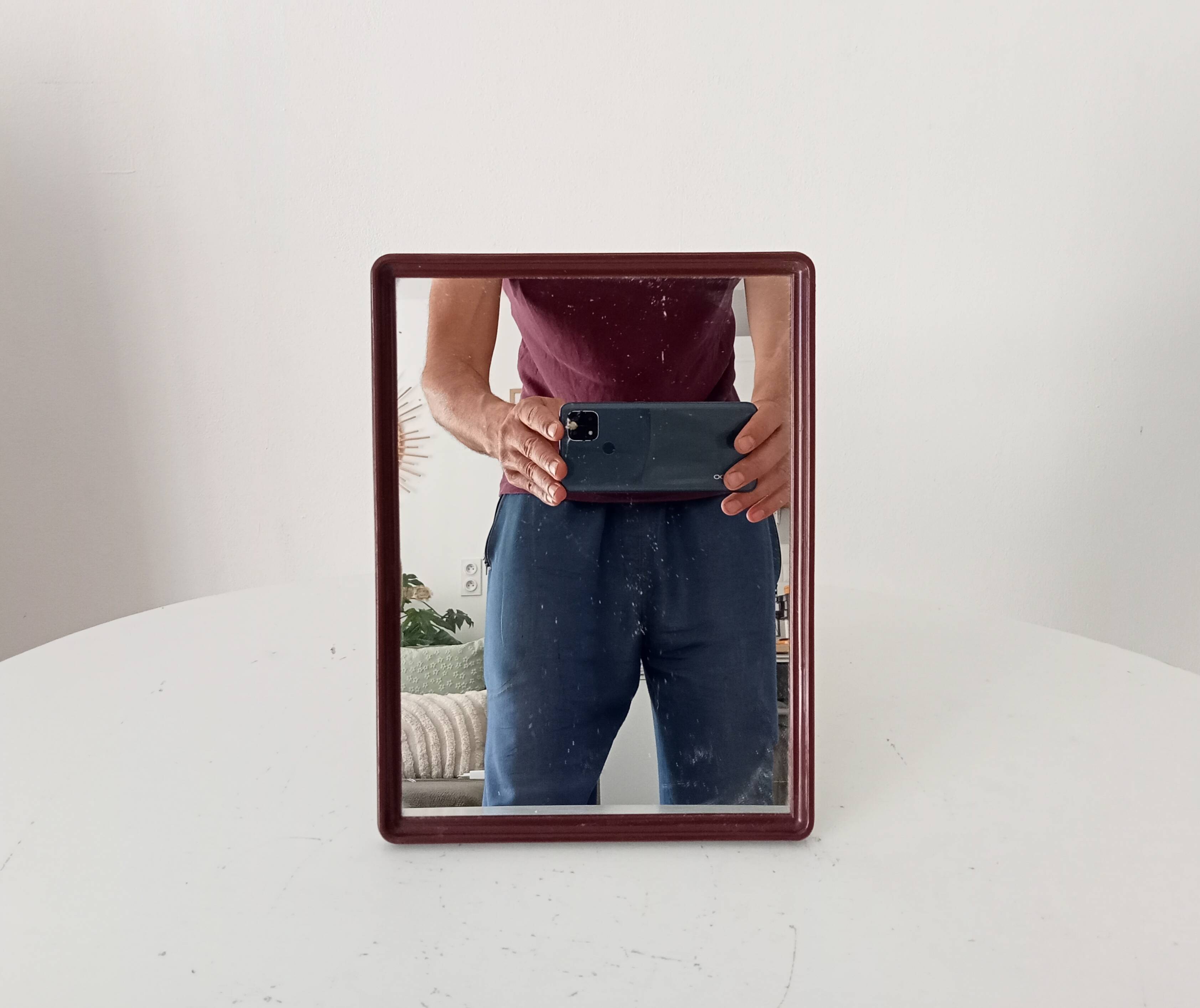 Vintage barber-style mirror from the 70s/80s.