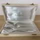 Ercuis silver metal, birth or baptism cutlery box